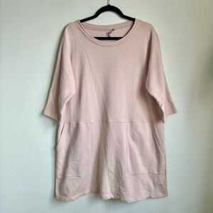 COS 100% cotton oversized sweater dress in pink
